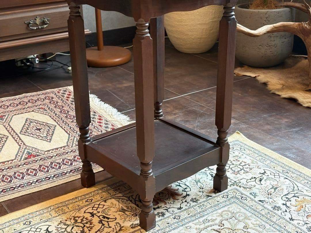 フラワースタンド　レトロ　花台　台　ウッドスタンド　インテリア家具　S