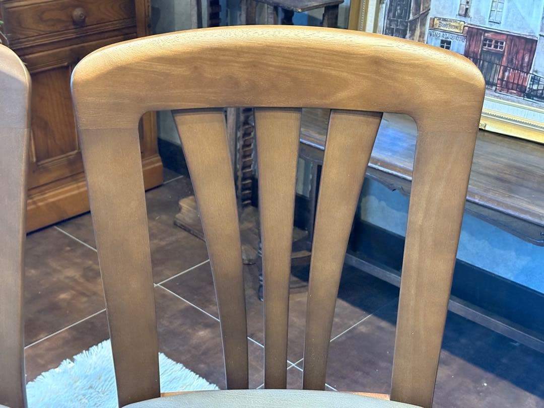 ②karimoku カリモク ダイニングチェア リビングチェア 合皮レザー IG