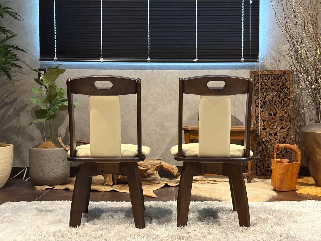 ダイニングセット　回転チェア　スクエアテーブル　省スペース　ニトリ　北欧　YH