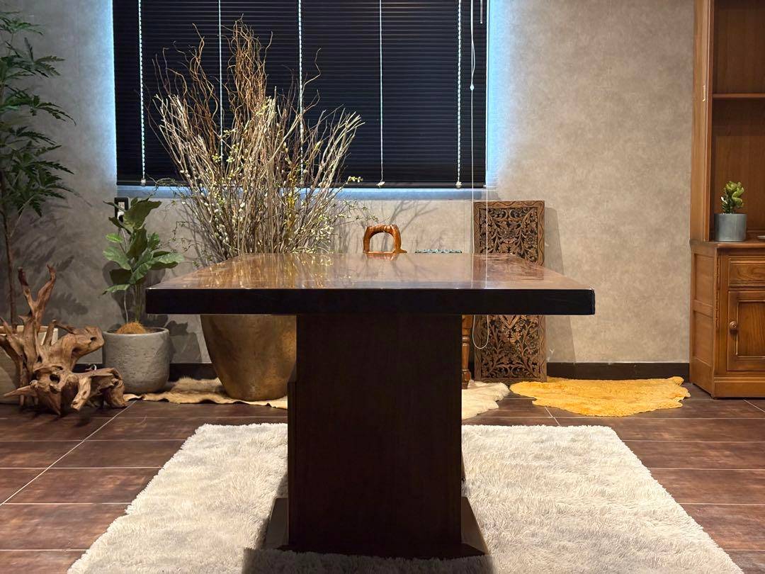 オーク材　アンティーク　ビンテージ　レザーチェア　ダイニングセット　RH