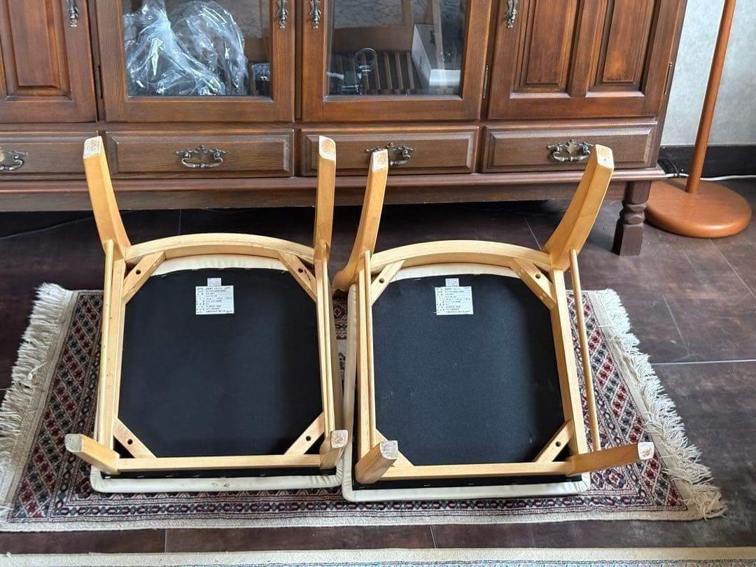 IDC 大塚家具 4脚セット ハイバックチェア モダン ナチュラル nZ