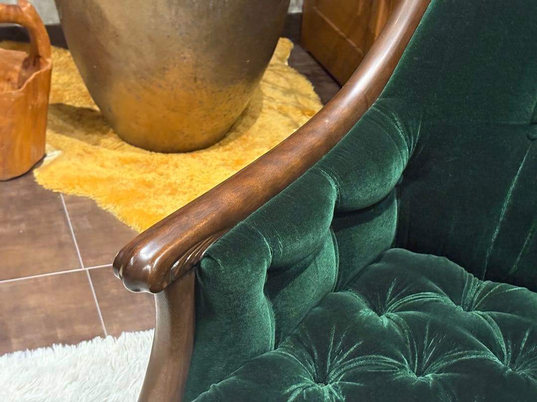 maruni マルニ木工　1人掛けソファ　オットマンセット　ボタンダウン　nZ