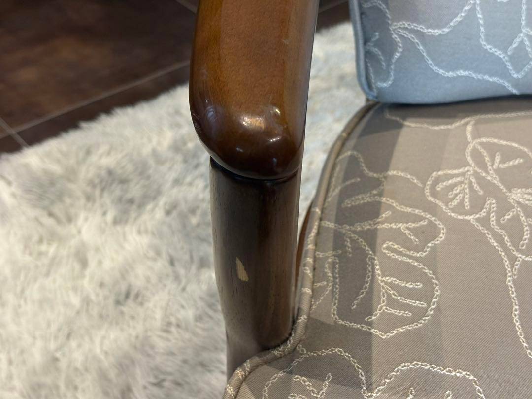 ①カリモク　karimoku アームチェア　アンティーク　ヴィンテージ