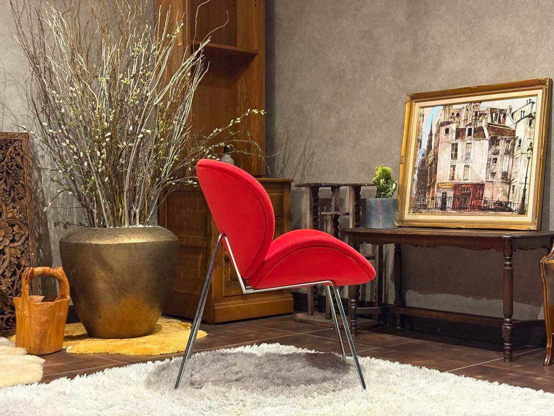 ピエールポーラン　オレンジスライスチェア　レッド　ミッドセンチュリー　YZ