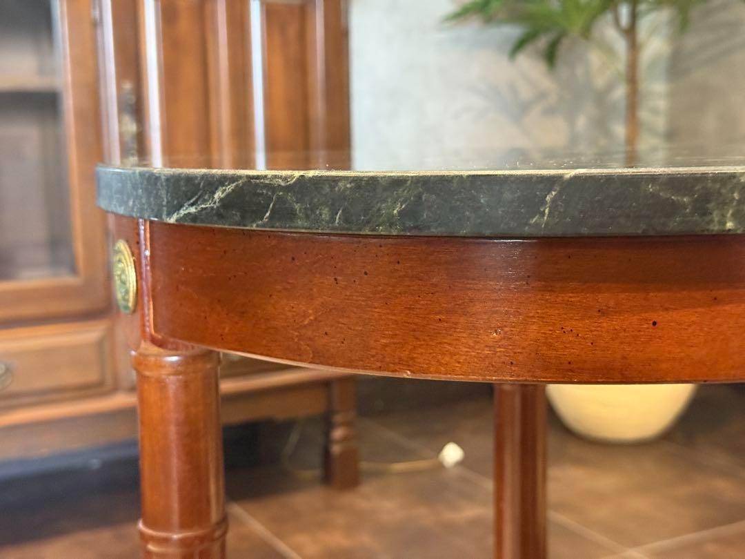 高級 大理石　コンソール　サイドテーブル　ラウンドテーブル　アンティーク　IG