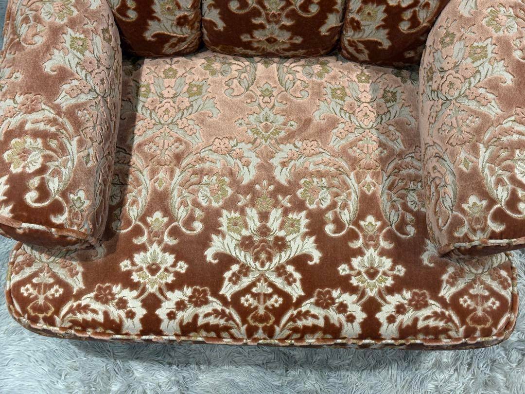 ソファ　ベロア　クラシック　金華山織　クラシカル　レッド　ヴィンテージ　IZ