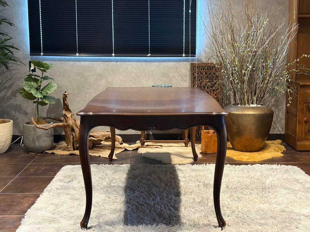 カリモク　karimoku 猫脚　クラシック　ダイニングセット　金華山織　IKG