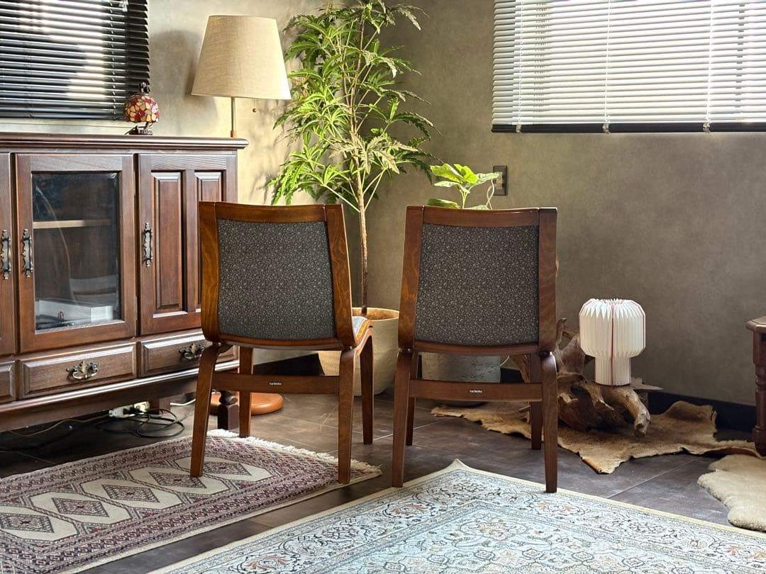 ②オールドカリモク karimoku ヴィンテージチェア　ビンテージチェア　RZ