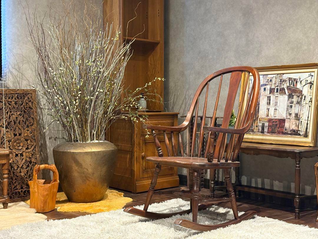 ロッキングチェア　東谷　AZUMAYA 無垢材　アンティーク　ビンテージ　IZZ