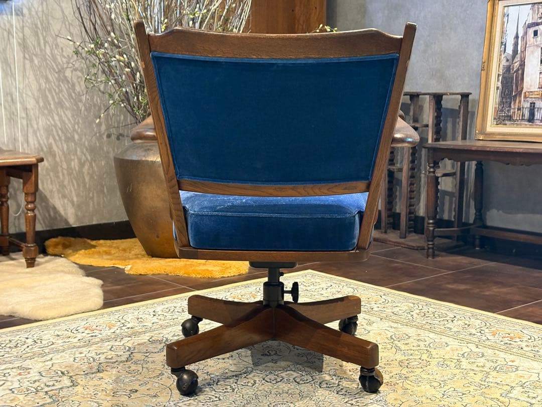 karimoku オールドカリモク デスクチェア ファブリック ビンテージ In