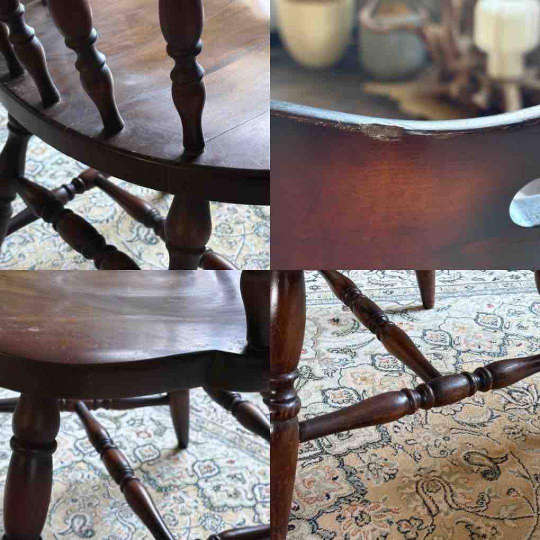 飛騨産業　キツツキマーク　アームチェア　スポークチェア　レトロ　ヴィンテージ