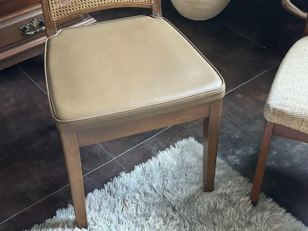 飛騨産業　マルニ木工　ヴィンテージチェア　ラタンバックチェア　2脚セット　H