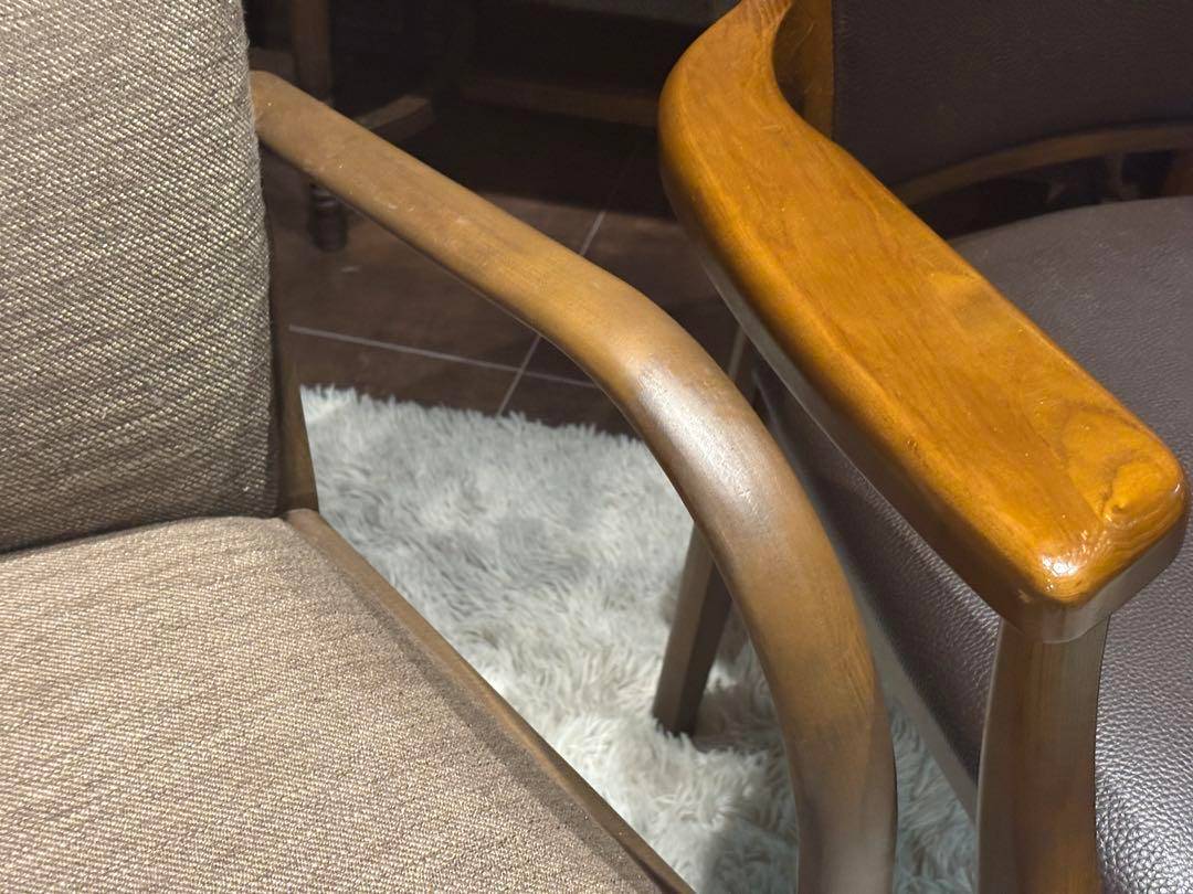 ダイニングチェア　リビングチェア　レザー　ファブリック　アンティーク　In