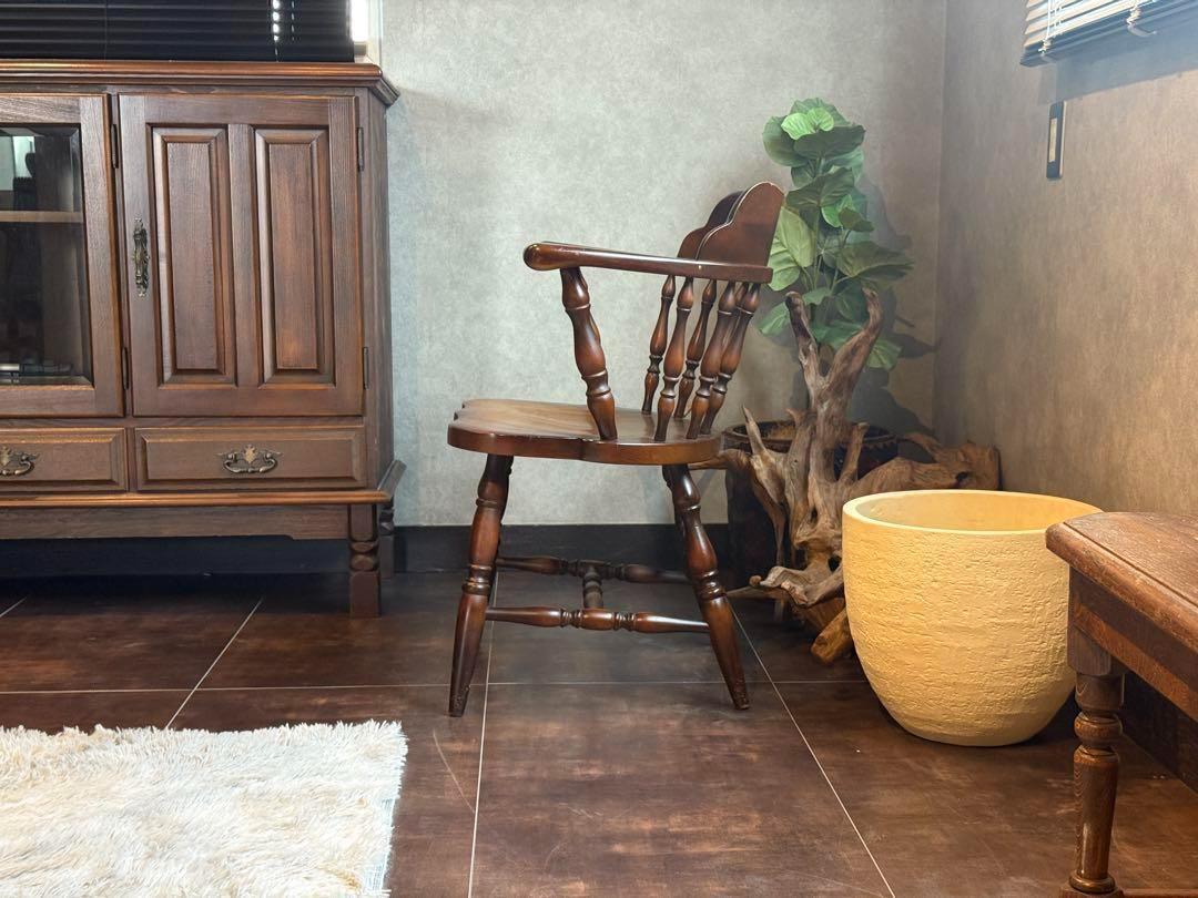 飛騨産業　HIDA アームチェア　ヴィンテージ　スポークチェア　レトロ　IH