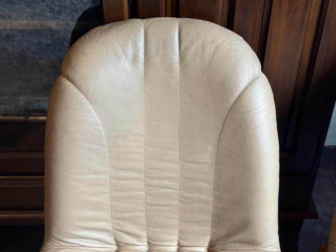 ① FUKURA フクラ　レザー　ヴィンテージ　レトロ　本革　ミッドセンチュリー