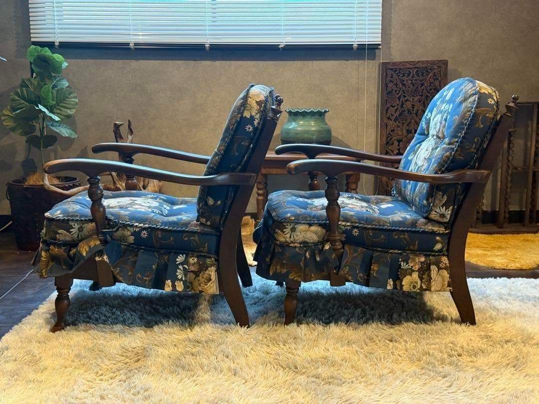 HIDA 飛騨産業　キツツキマーク　アームソファ　2脚セット　肘付き椅子 IY