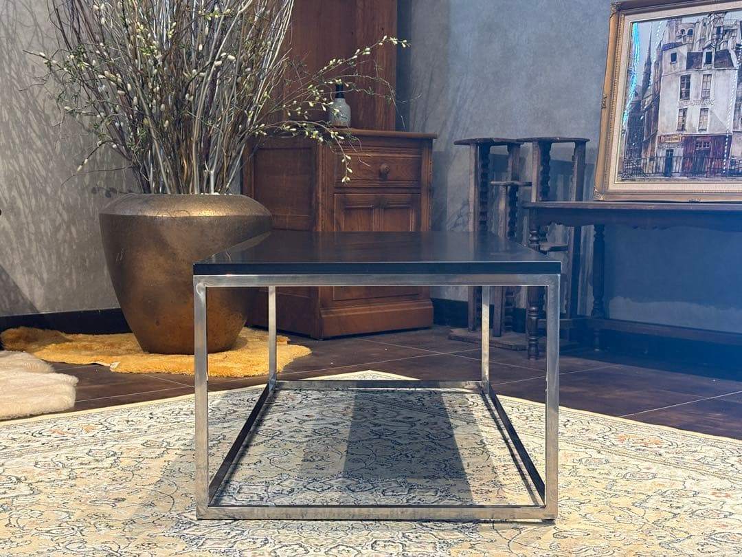 ローテーブル センターテーブル フラットローテーブル ブラック モダン SG