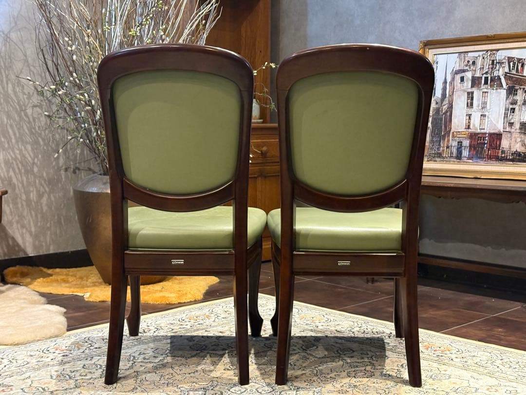 maruni マルニ木工 ダイニングチェア 本革レザー ビンテージ nZ