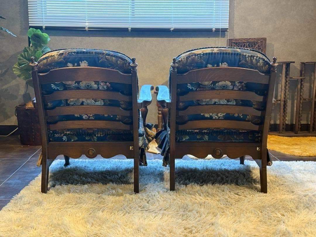 HIDA 飛騨産業　キツツキマーク　アームソファ　2脚セット　肘付き椅子 IY