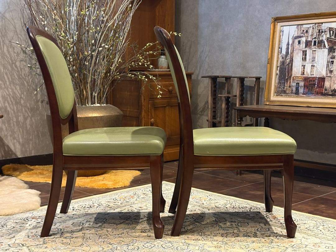 maruni マルニ木工 ダイニングチェア 本革レザー ビンテージ nZ