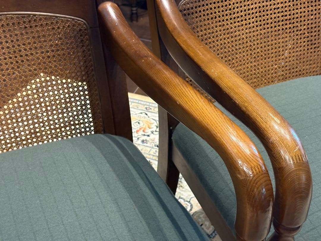 ②飛騨産業 キツツキマーク アームチェア ダイニングチェア リメイク