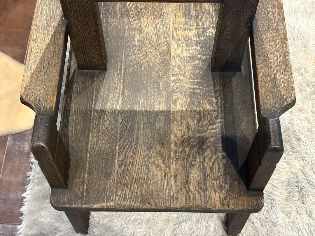 希少　oakshop オークショップ　オーク材　両側ハイバックチェア　英国　nH