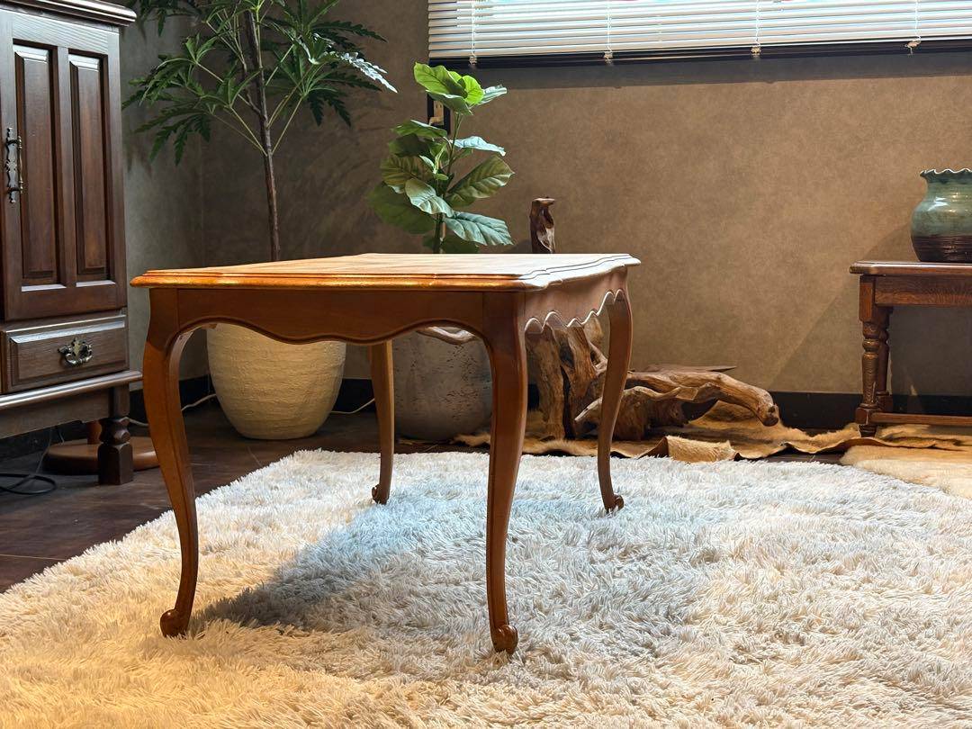 フランスアンティーク　猫脚　ローテーブル　センターテーブル　輸入家具　RZ