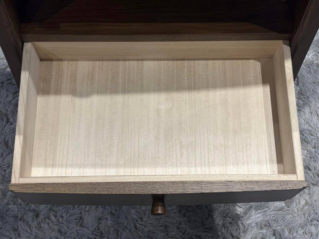 起立木工　キャビネット　電話台　収納　引き出し　ビンテージ　無垢材　IZ