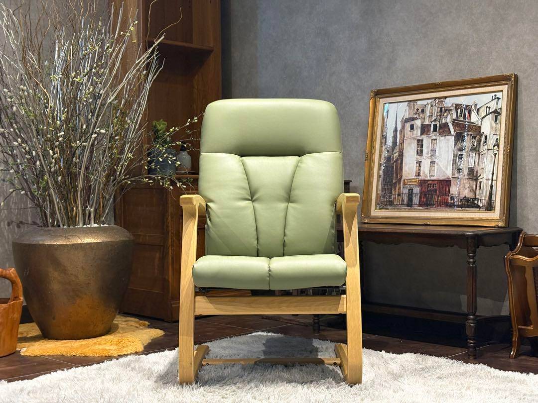 富士ファニチア リクライニングチェア Kos P04480A グリーン YZ