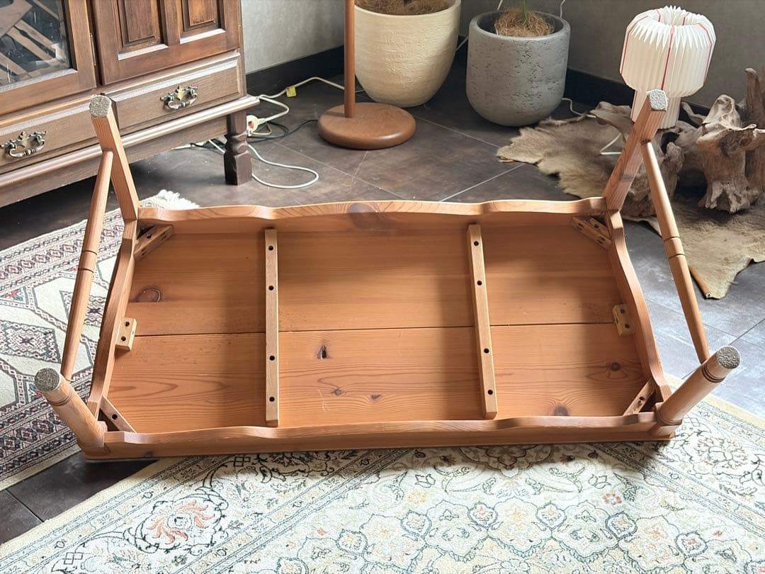 カントリー　ワイドソファ　パイン材　ベンチチェア　ウッドチェア　IK