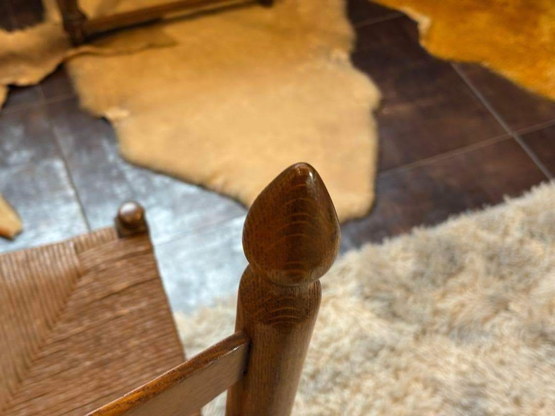 ①　アンティーク　ヴィンテージ　オリバー　ラッシュシート　ハイバックチェア　GZ