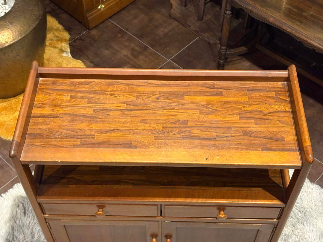 karimoku カリモク　キャビネット　電話台　収納　引き出し　ビンテージ