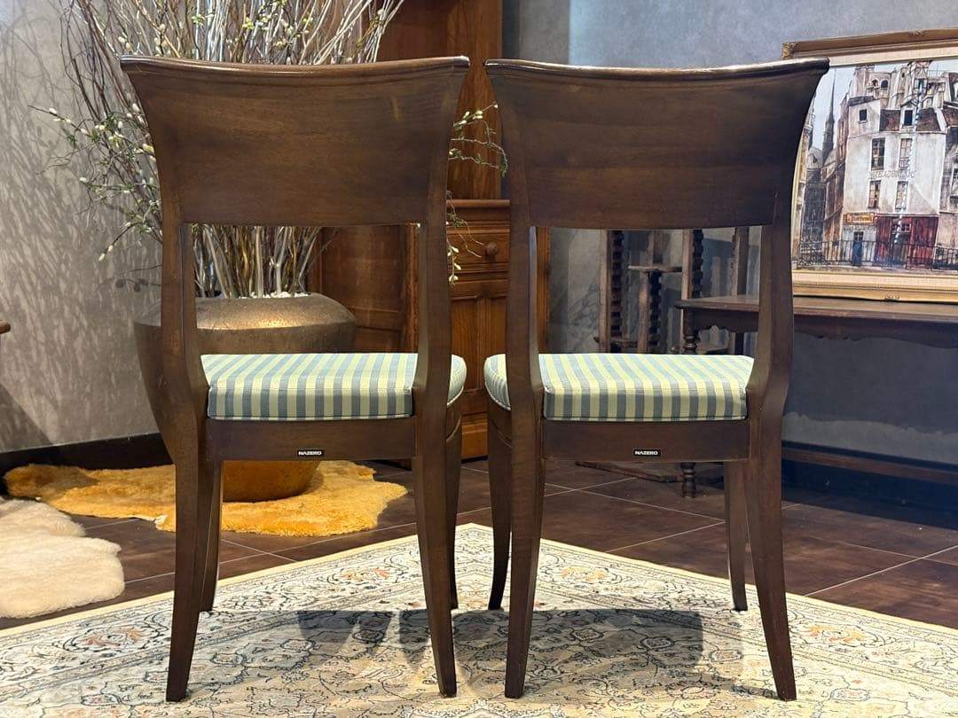 ②NAZERO ナゼロ ダイニングチェア リビングチェア アンティーク IZ