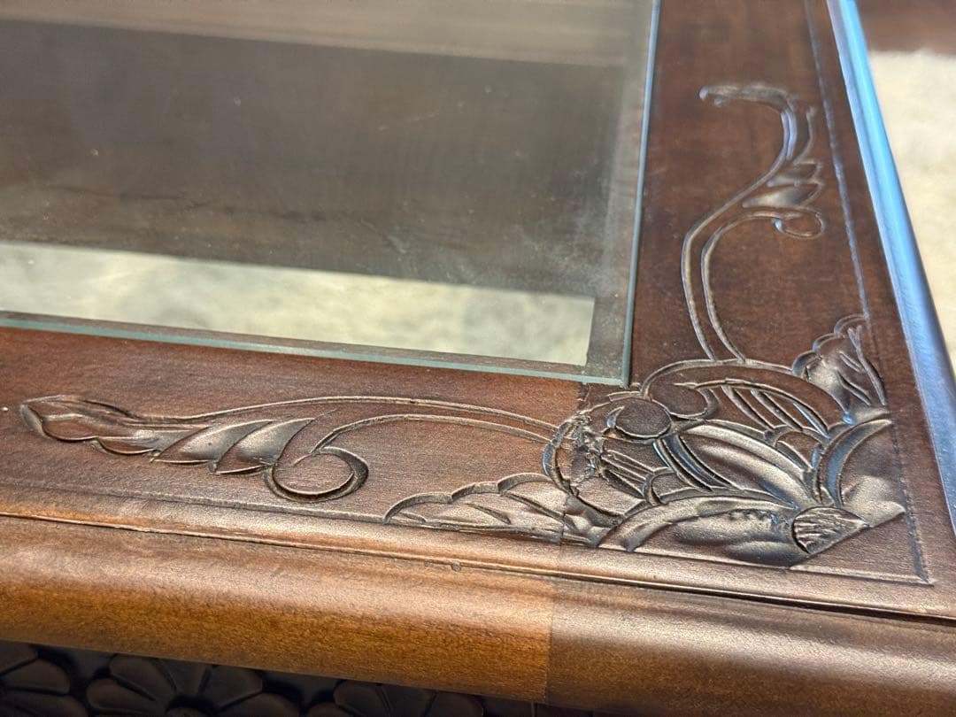 アジアン　クラシック　ヴィンテージ　猫脚　センターテーブル　引き出し付　YZ