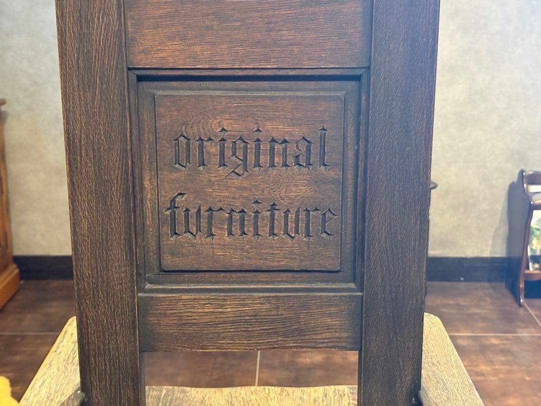 希少　oakshop オークショップ　オーク材　両側ハイバックチェア　英国　nH