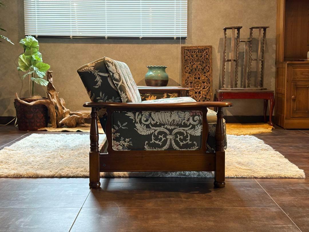 希少　カリモク　コロニアル　ソファベッド　アンティーク　ビンテージ　レトロ　HZ