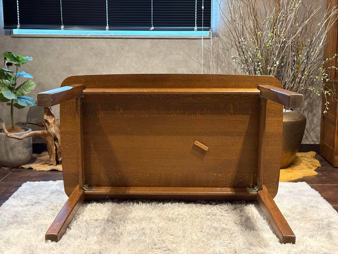 希少　洋風　ダイニングテーブル　オーク材　高級家具　ヴィンテージ　RZ