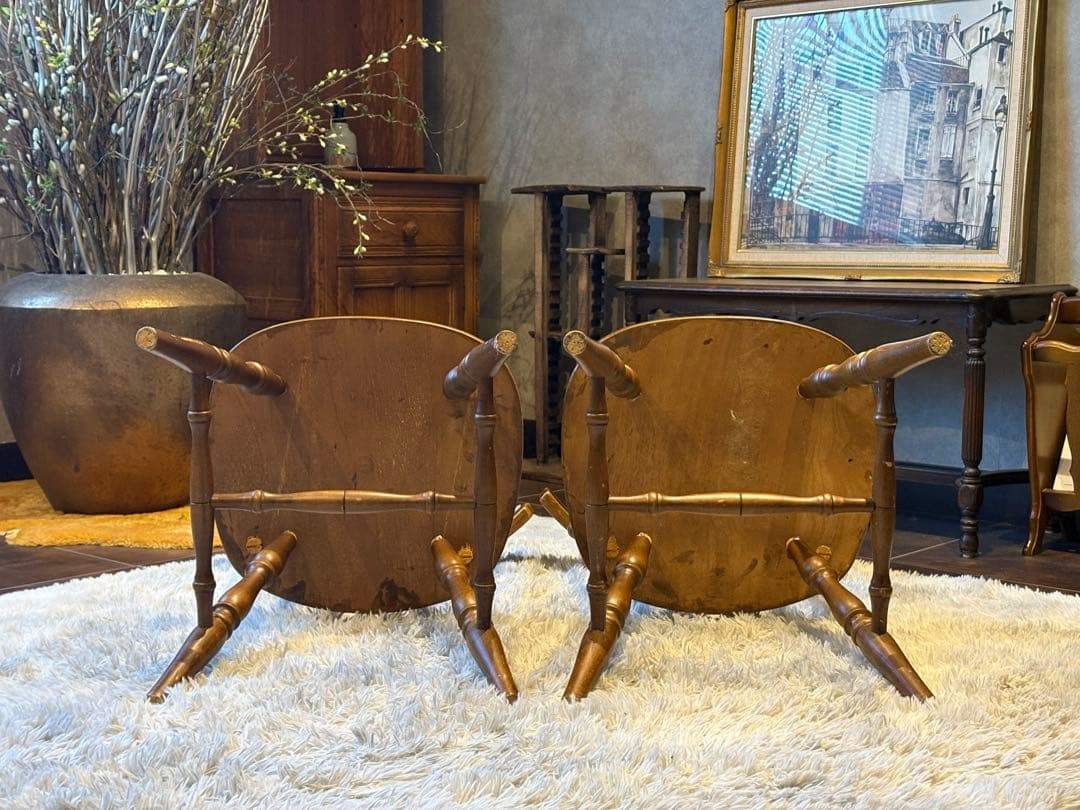 ウィンザーチェア スポークチェア リビングチェア アンティーク ビンテージ nZ