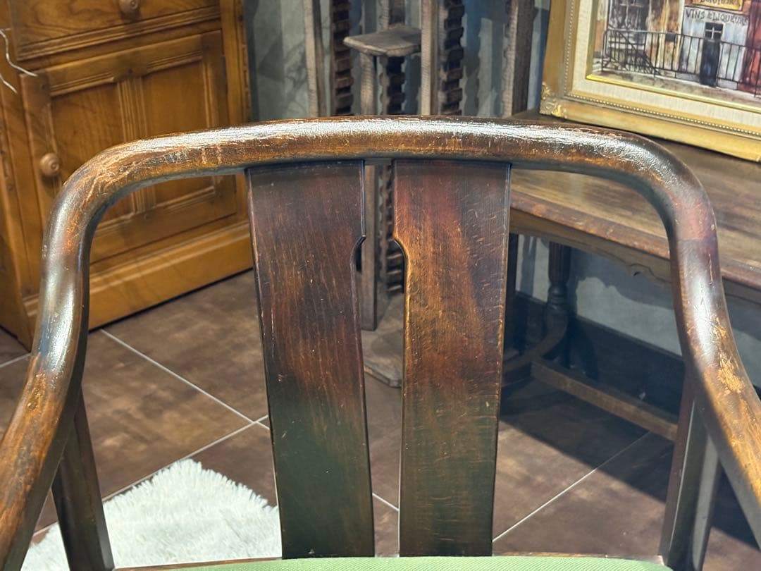 ②karimoku カリモク　アームチェア　ダイニングチェア　ビンテージ　IZ