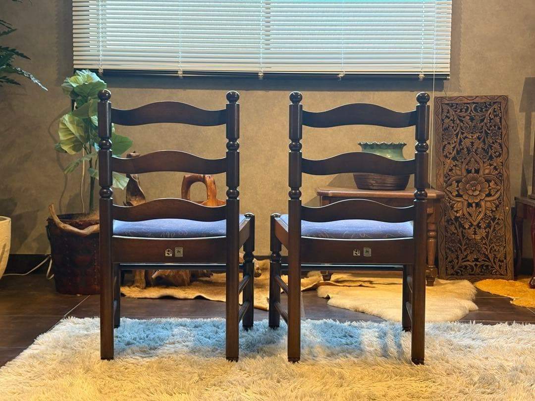 希少　ナガノインテリア　アンティーク　ヴィンテージ　レトロ　チェア　SR