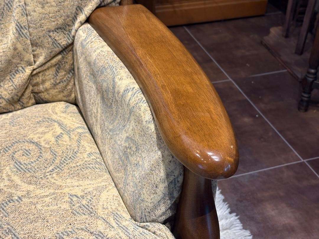 3人掛けソファ 3Pソファ ファブリック生地 アンティーク ビンテージ SZ