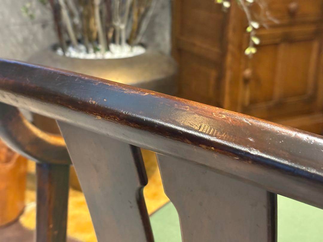 ①karimoku カリモク　アームチェア　ダイニングチェア　アンティーク　IZ