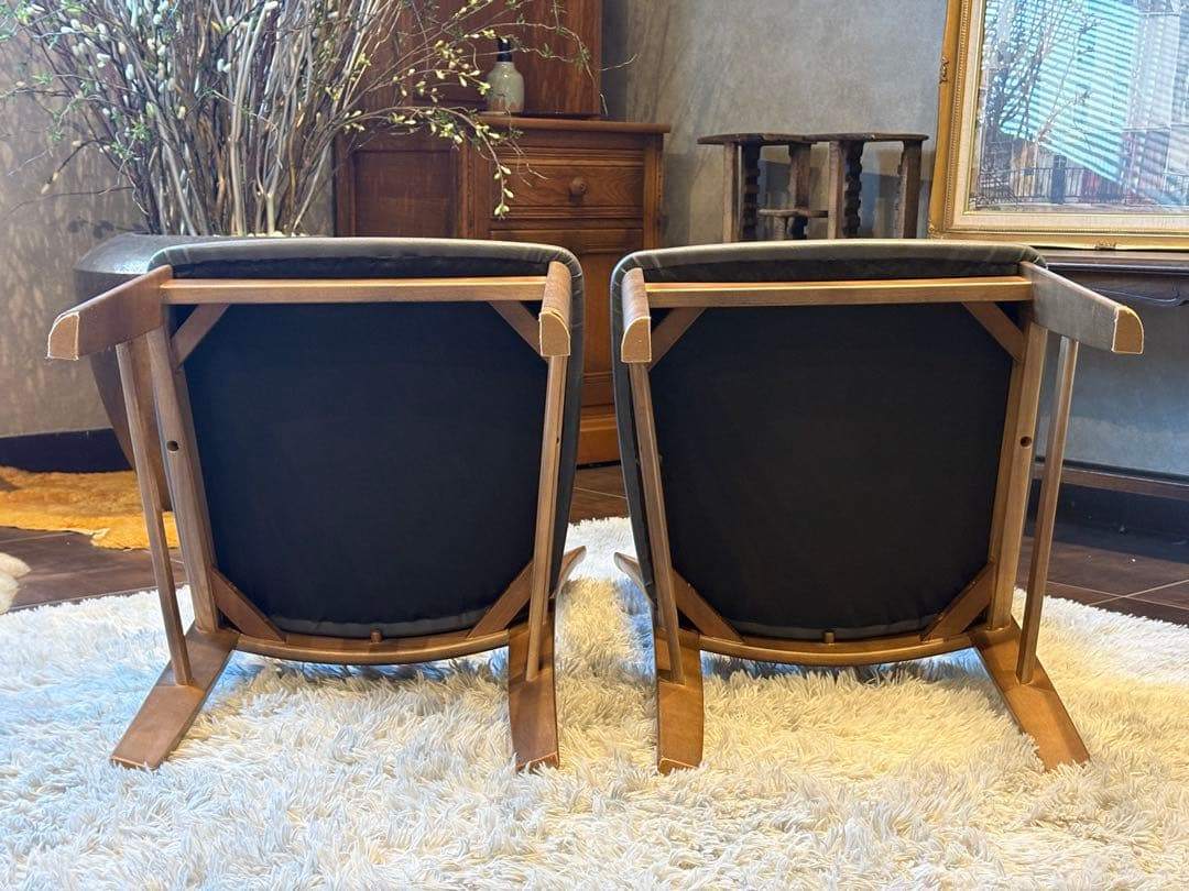 ②karimoku カリモク ダイニングチェア リビングチェア 合皮レザー IG