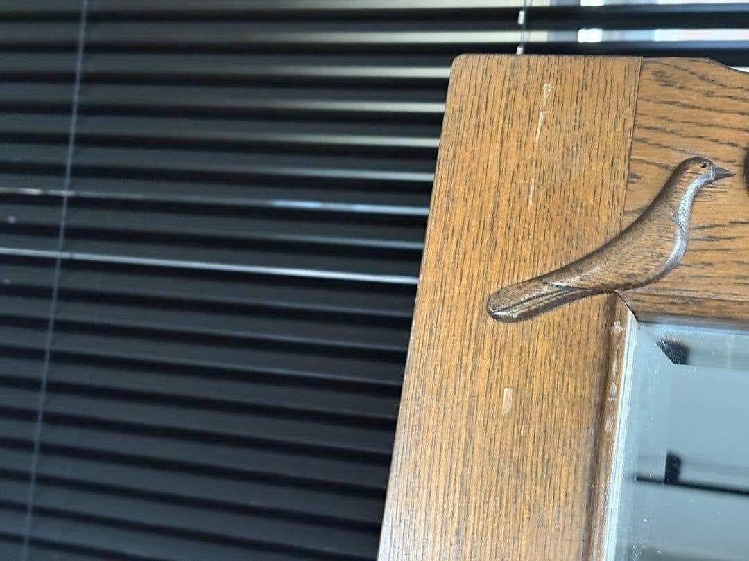 ヴィンテージ　オーク材　全身鏡　ナチュラル　姿見　クラシック　レトロ　IG