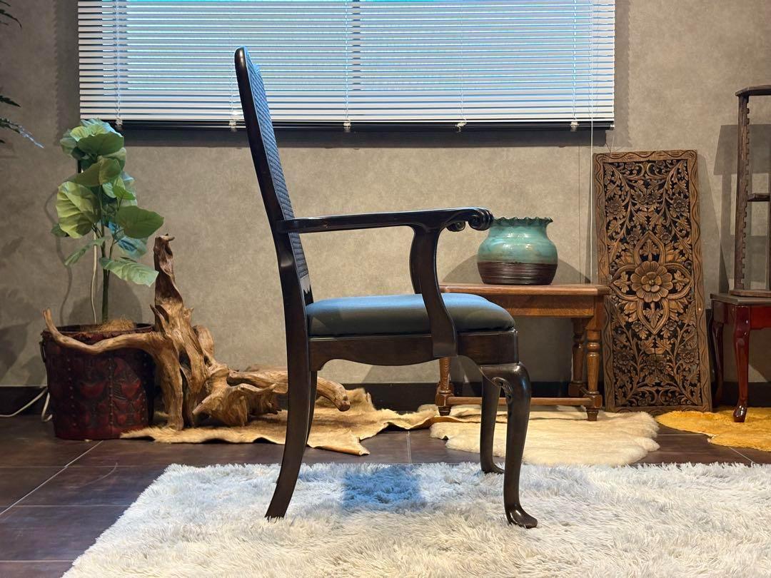 USビンテージ　アームチェア　猫脚　クラシカル　アメリカン　ブルックリン　洋風