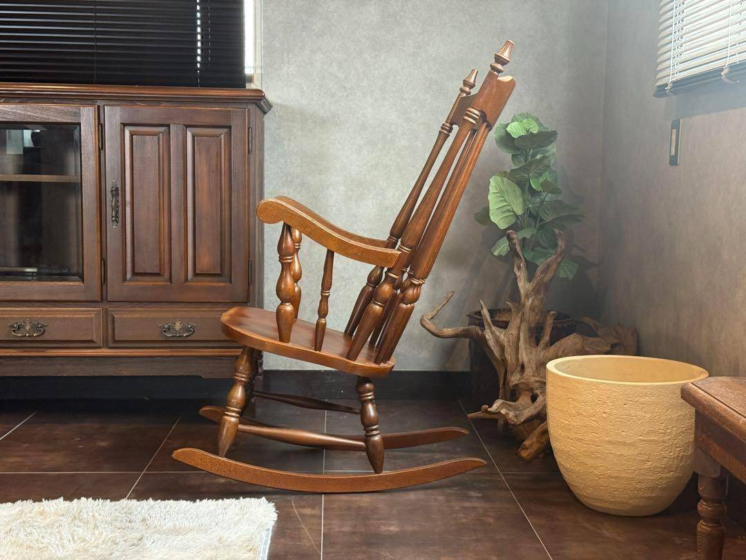 希少　太平WINDS アンティーク　ロッキングチェア　ヴィンテージ　木彫　nZ