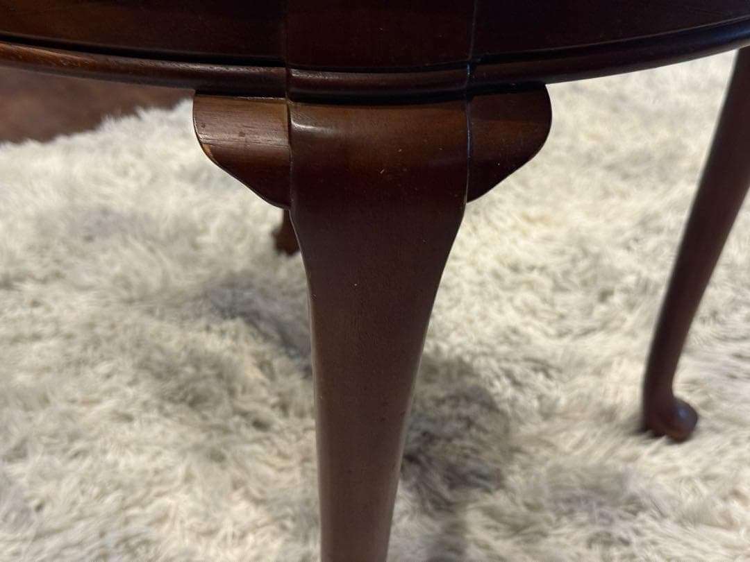 maruni クラシック　猫脚　ラウンドテーブル　ガラステーブル　オールドマルニ