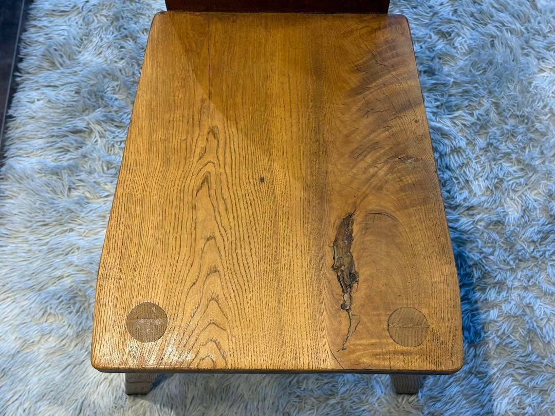 ① 希少　レトロ　無垢材　ヴィンテージ　カフェ　店舗什器　ハイバックチェア　nY