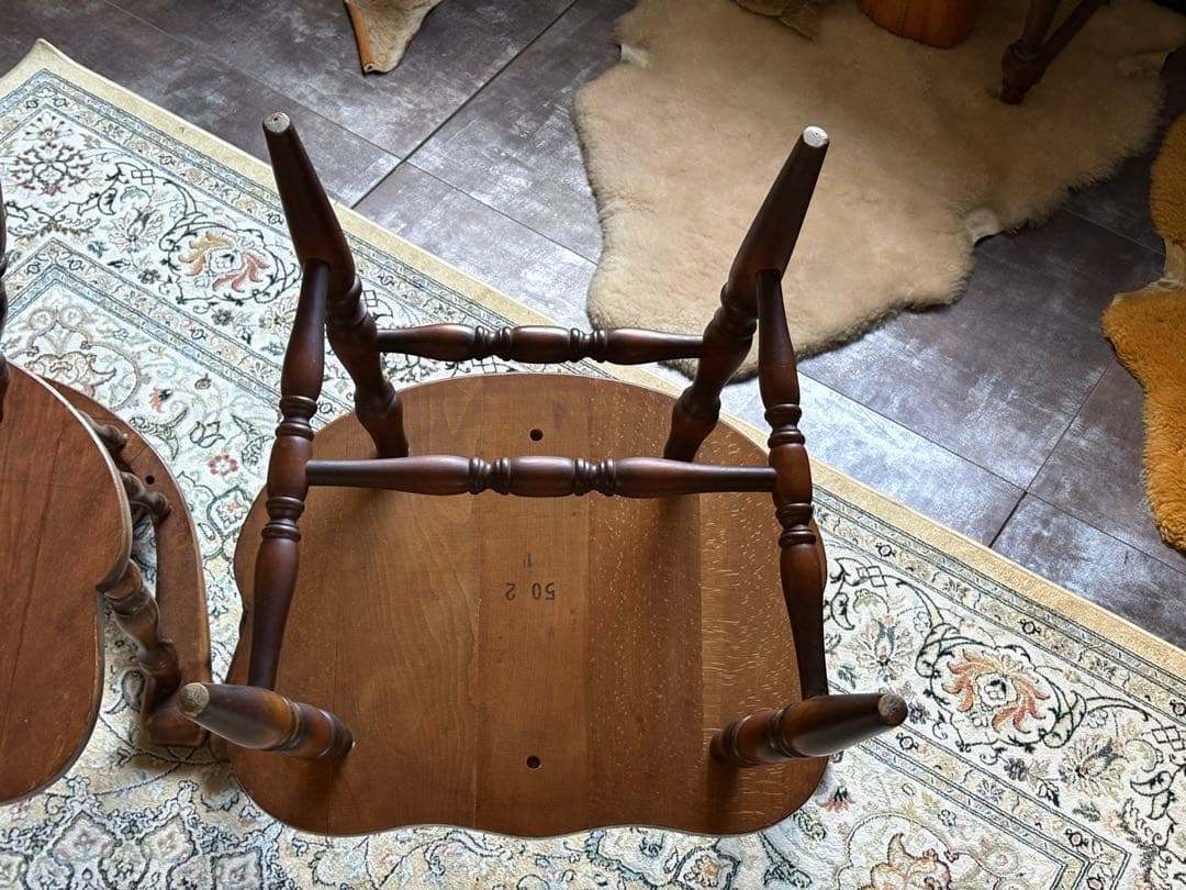 飛騨産業　キツツキマーク　アームチェア　スポークチェア　レトロ　ヴィンテージ