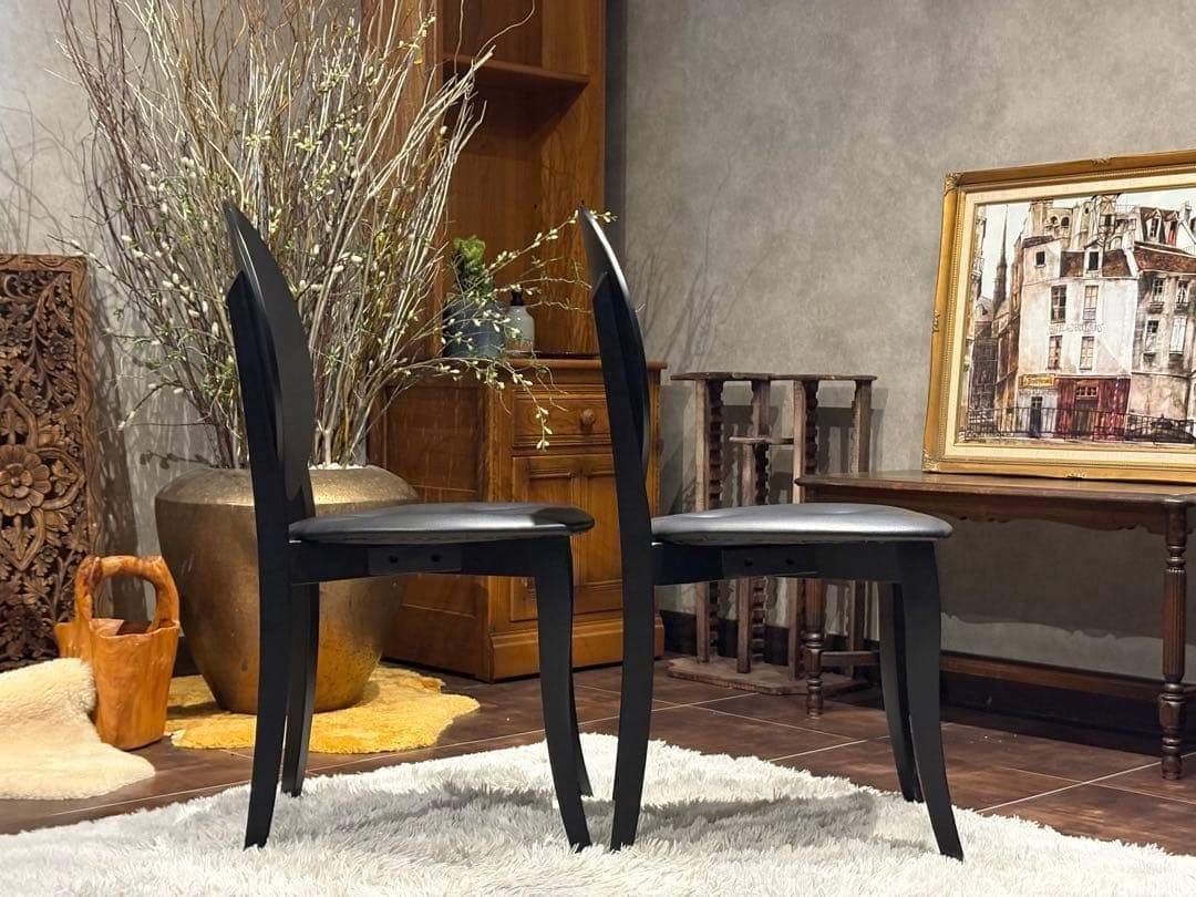 モダン　Buono ヴォーノ 6 ブラックチェア　パーソナルチェア 椅子 Sn